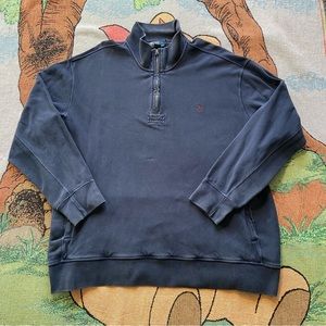 Vintage Polo Ralph Lauren Navy Quarter Zip Sweatshirt Men’s Size 3XLT